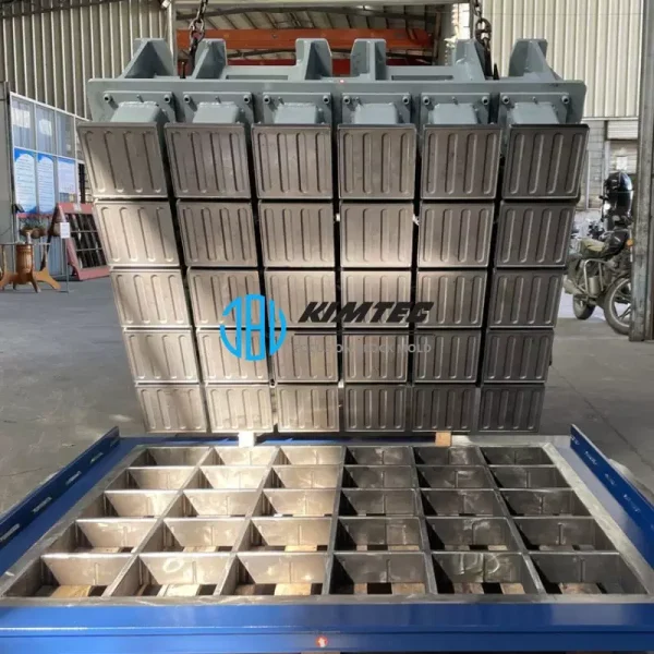 Molde de diamante para blocos de betão com formas quadradas e em L